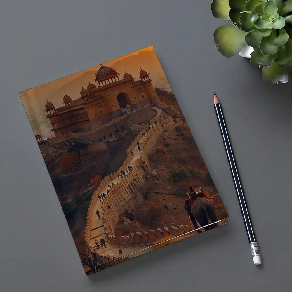 Amber Fort Elephant Rajasthan Golden Sunset – Notebooks