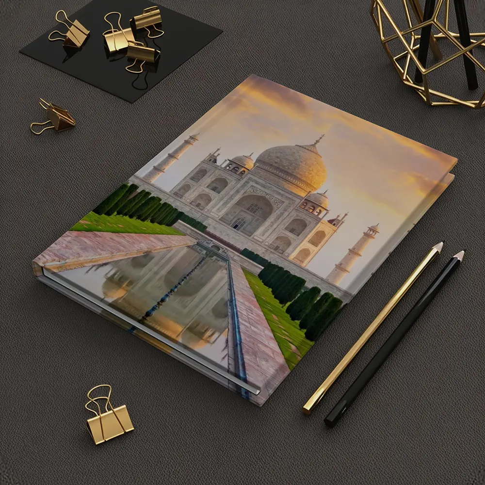 Taj Mahal Sunset Golden Sky India – Notebooks