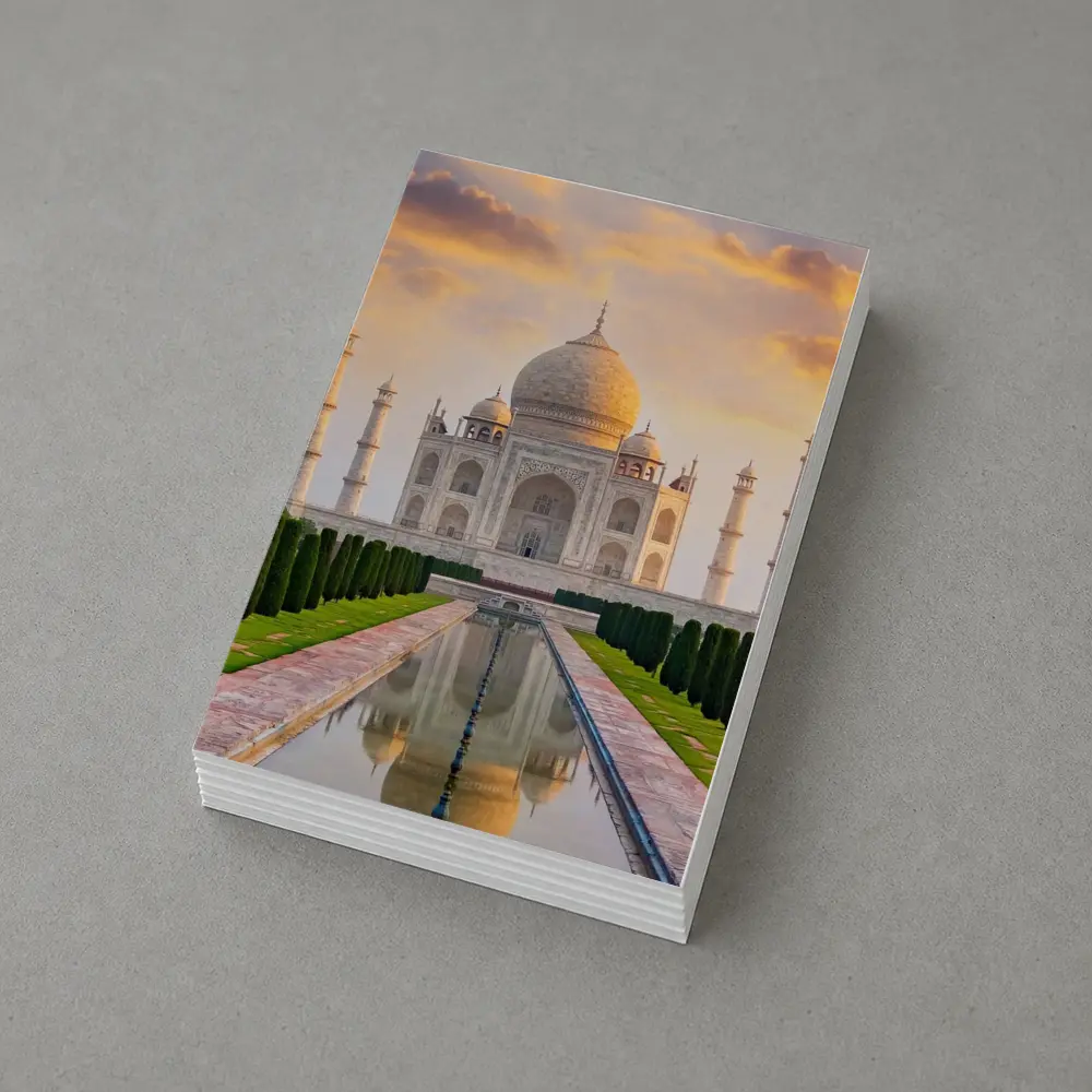 Taj Mahal Sunset Golden Sky India – Postcards