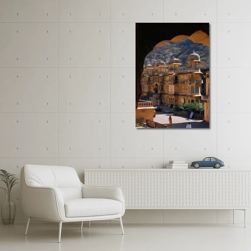 Galta Ji Temple Jaipur India Arch View – Wall Art