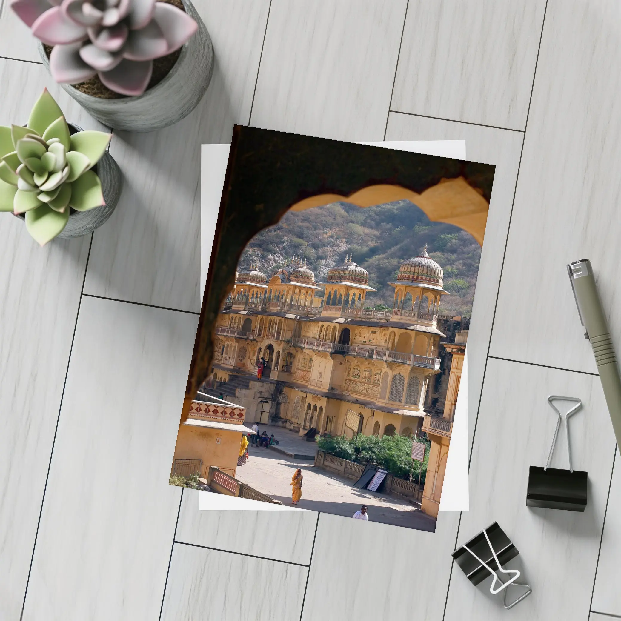 Galta Ji Temple Jaipur India Arch View – Postcards