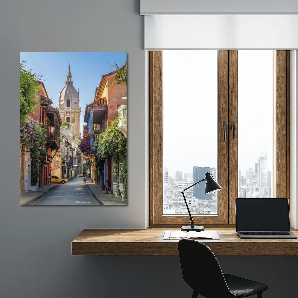 Cartagena Colombia Old Town Cathedral Street – Wall Art