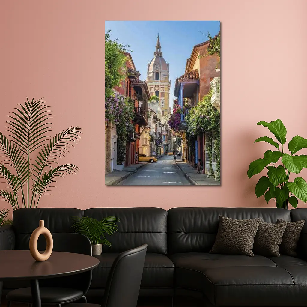 Cartagena Colombia Old Town Cathedral Street – Wall Art