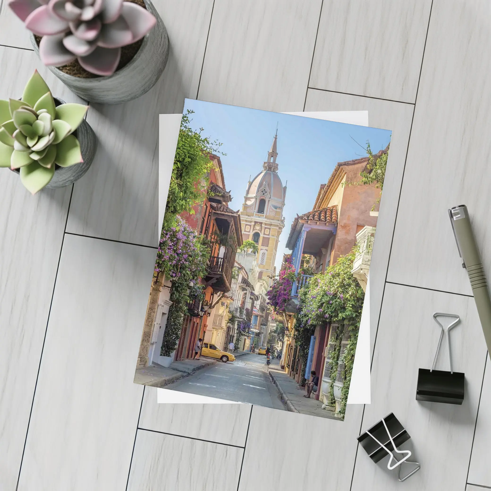 Cartagena Colombia Old Town Cathedral Street – Postcards