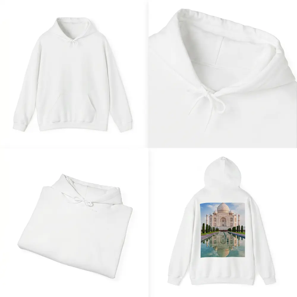 Taj Mahal Reflection Pool Blue Sky – Hoodies