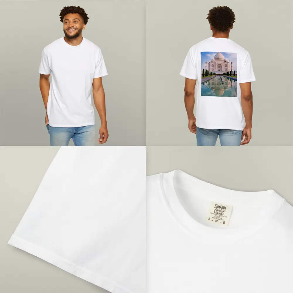 Taj Mahal Reflection Pool Blue Sky – T-Shirts