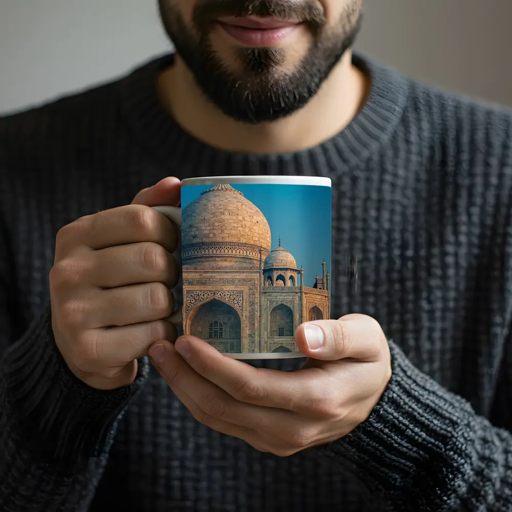 Taj Mahal Dome Blue Sky India – Mugs