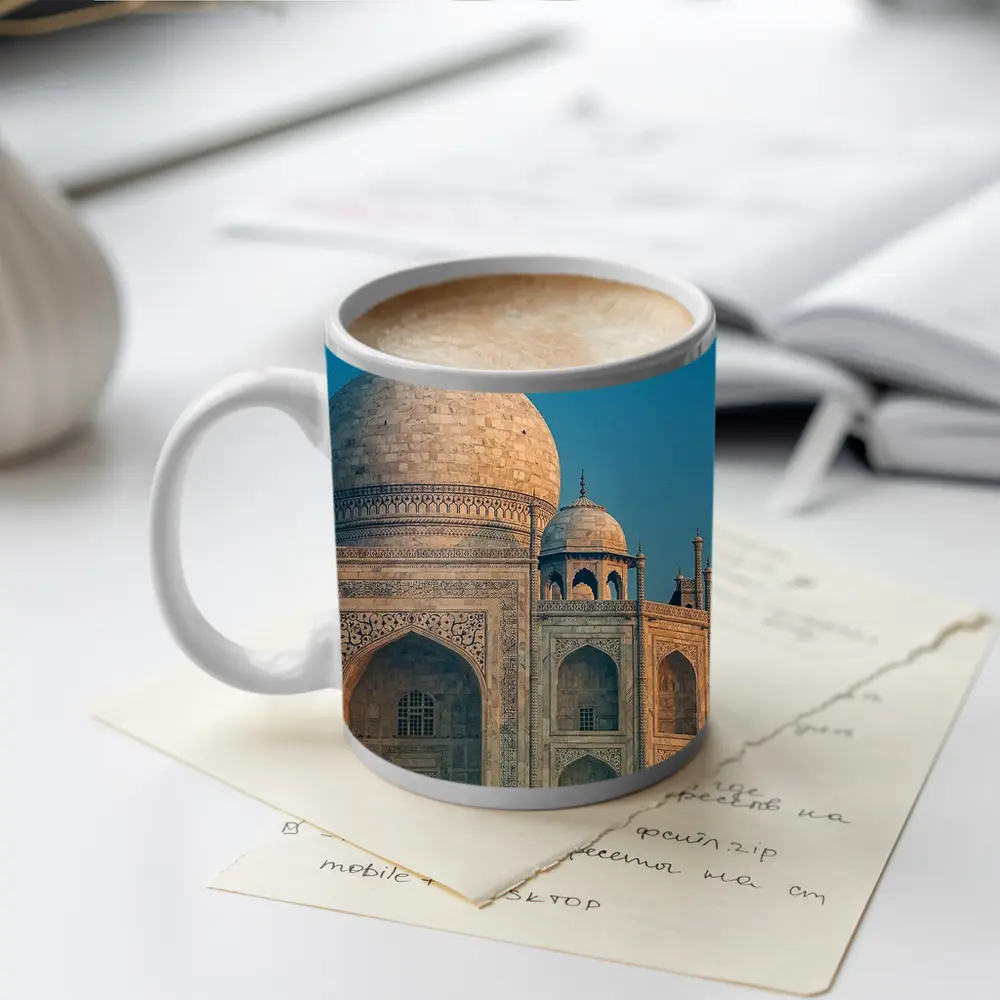 Taj Mahal Dome Blue Sky India – Mugs