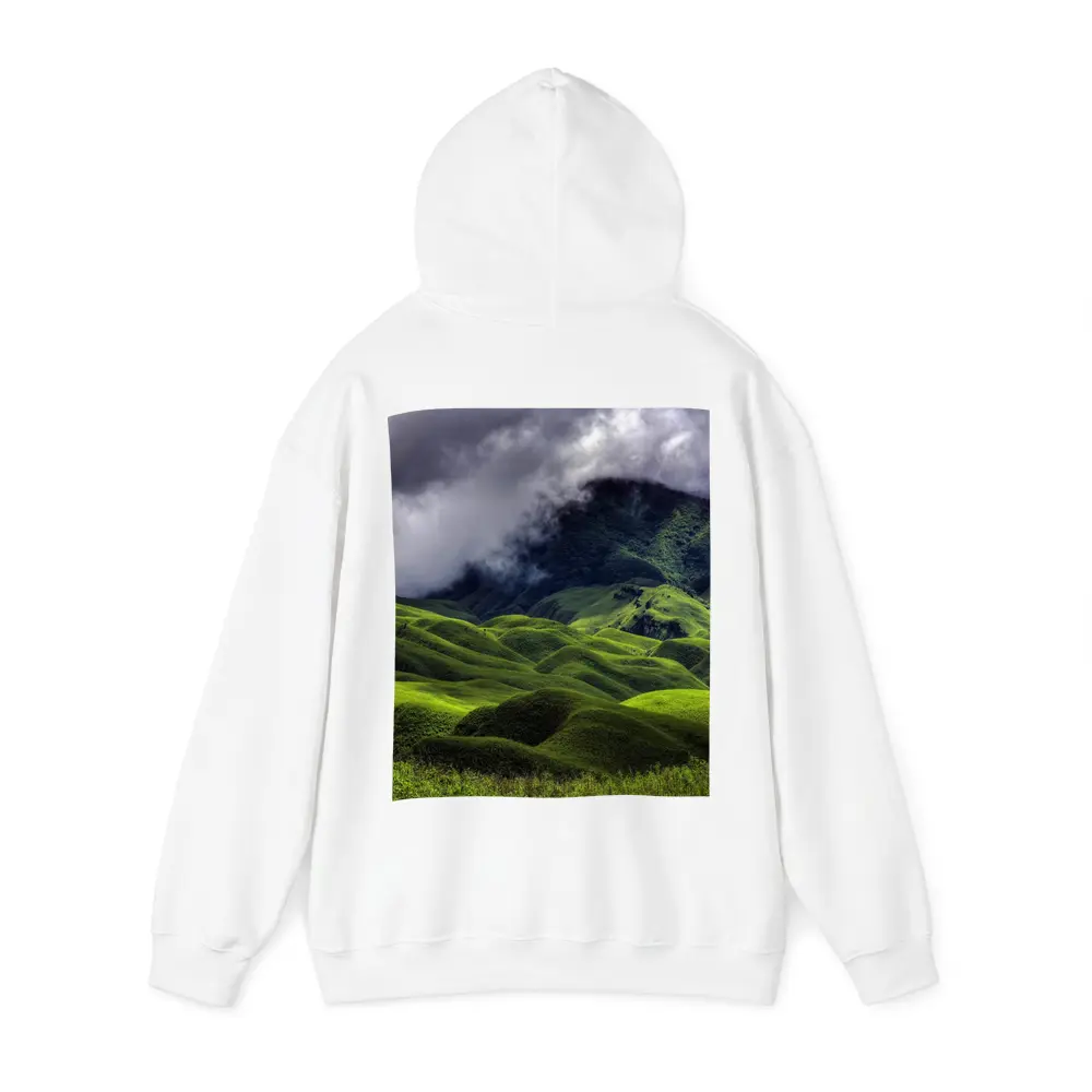 Green Rolling Hills Storm Clouds Mountains – Hoodies