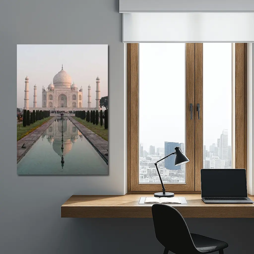 Taj Mahal Reflection Pool Agra India – Wall Art