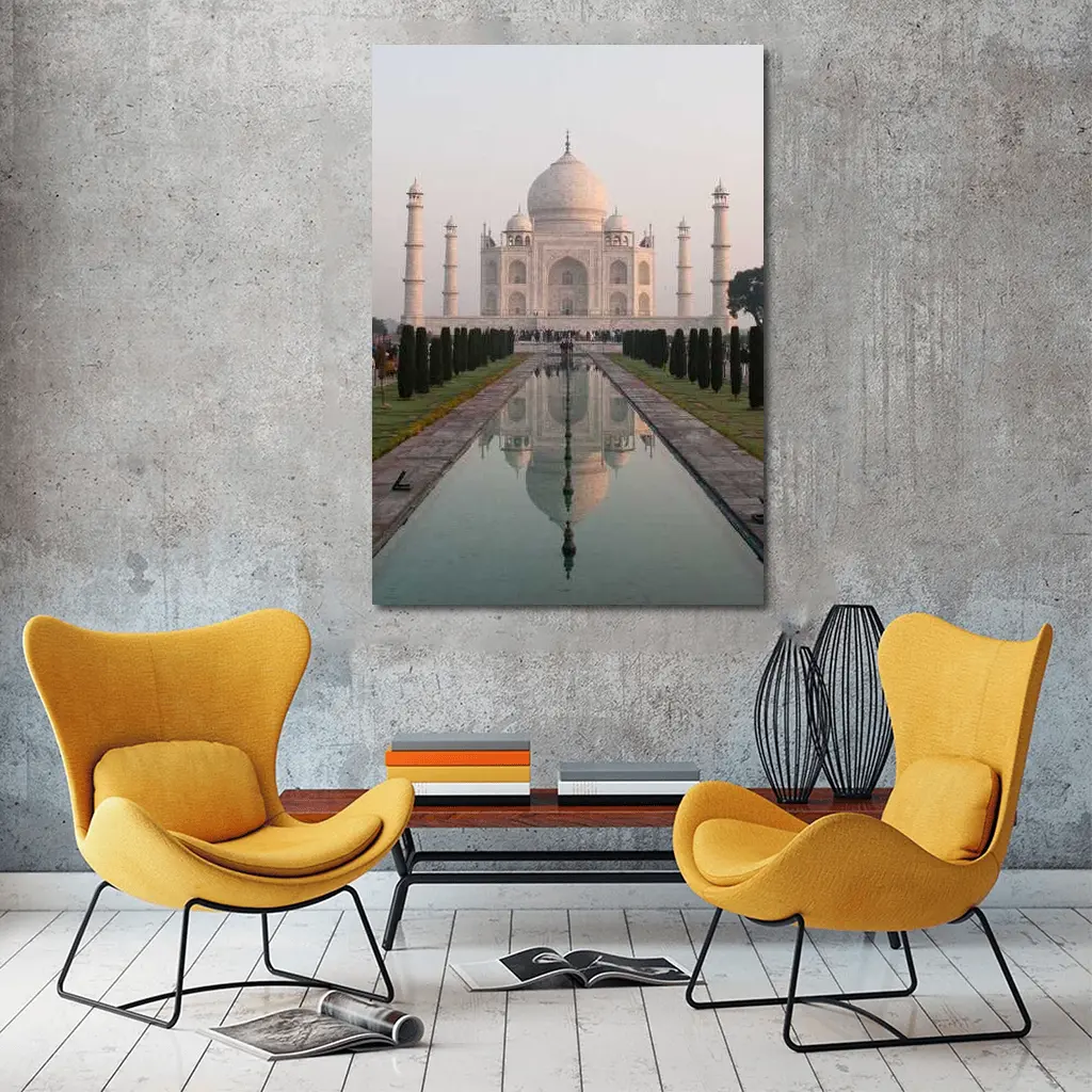 Taj Mahal Reflection Pool Agra India – Wall Art
