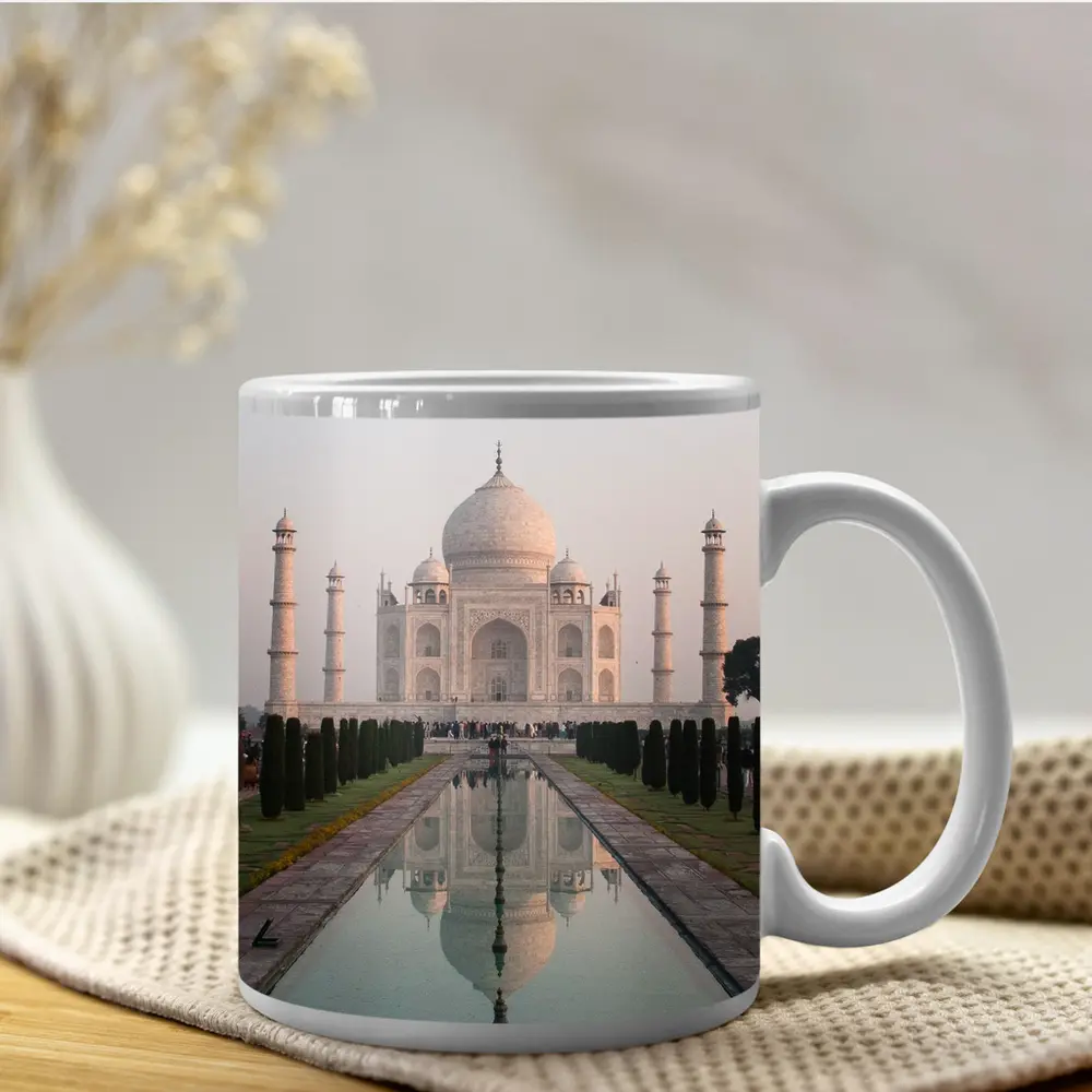 Taj Mahal Reflection Pool Agra India – Mugs