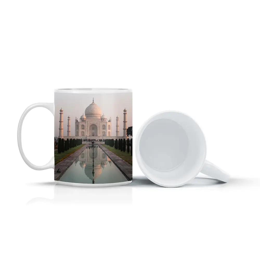 Taj Mahal Reflection Pool Agra India – Mugs