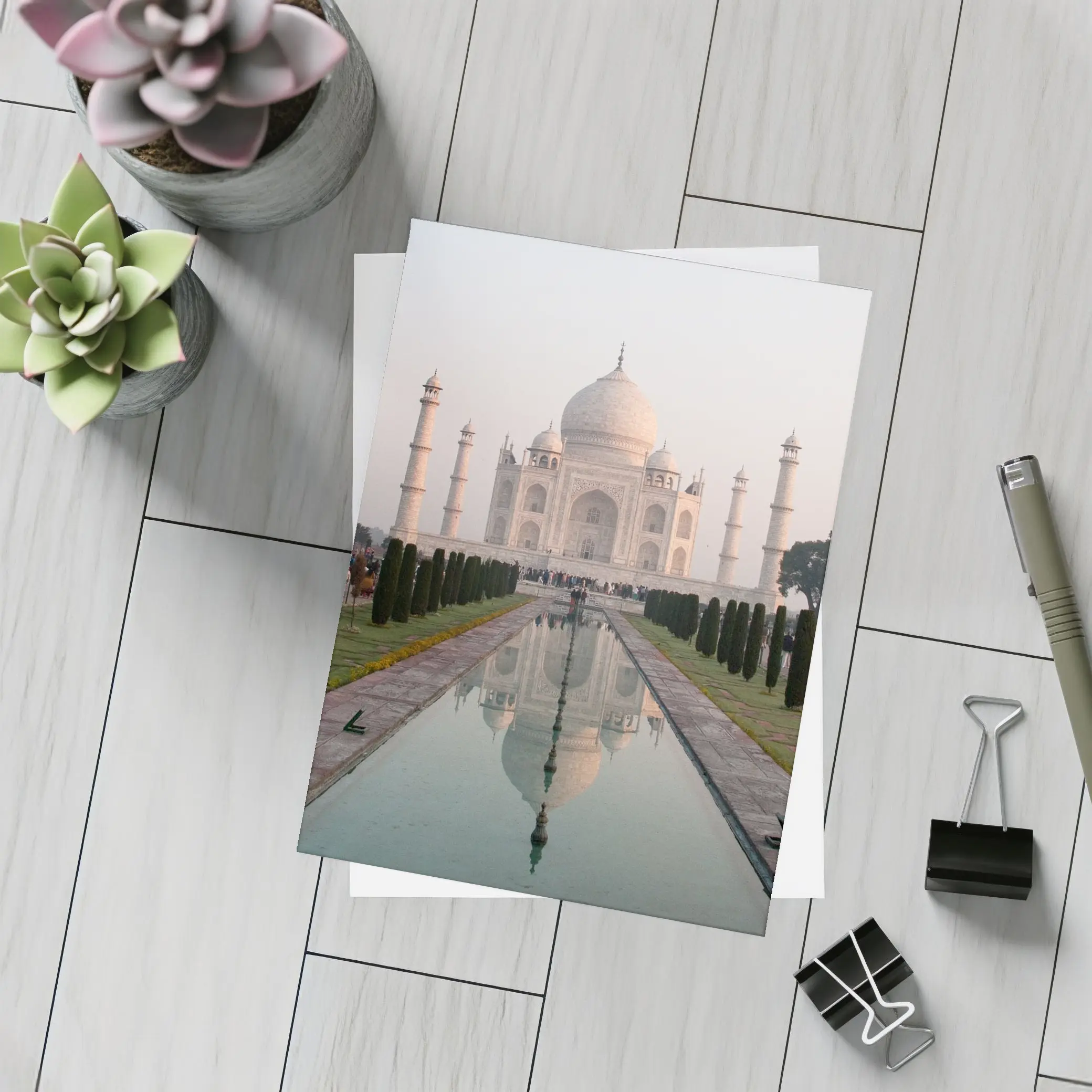 Taj Mahal Reflection Pool Agra India – Postcards