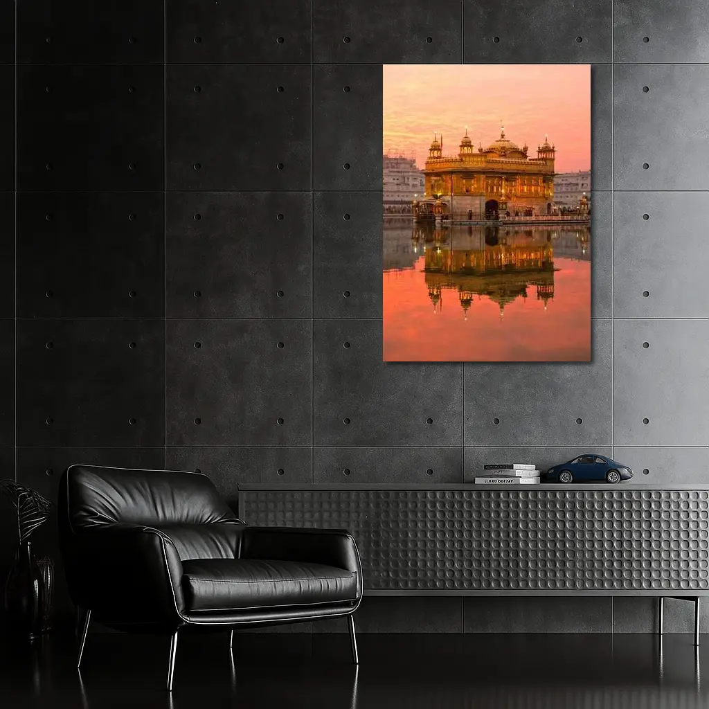 Golden Temple Amritsar Sunset Reflection – Wall Art