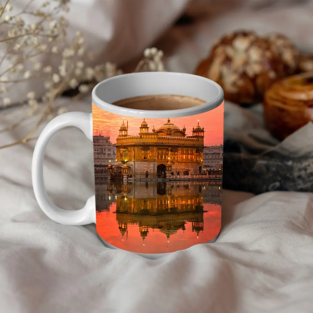 Golden Temple Amritsar Sunset Reflection – Mugs