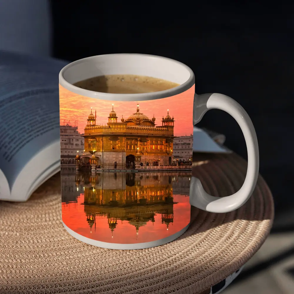 Golden Temple Amritsar Sunset Reflection – Mugs