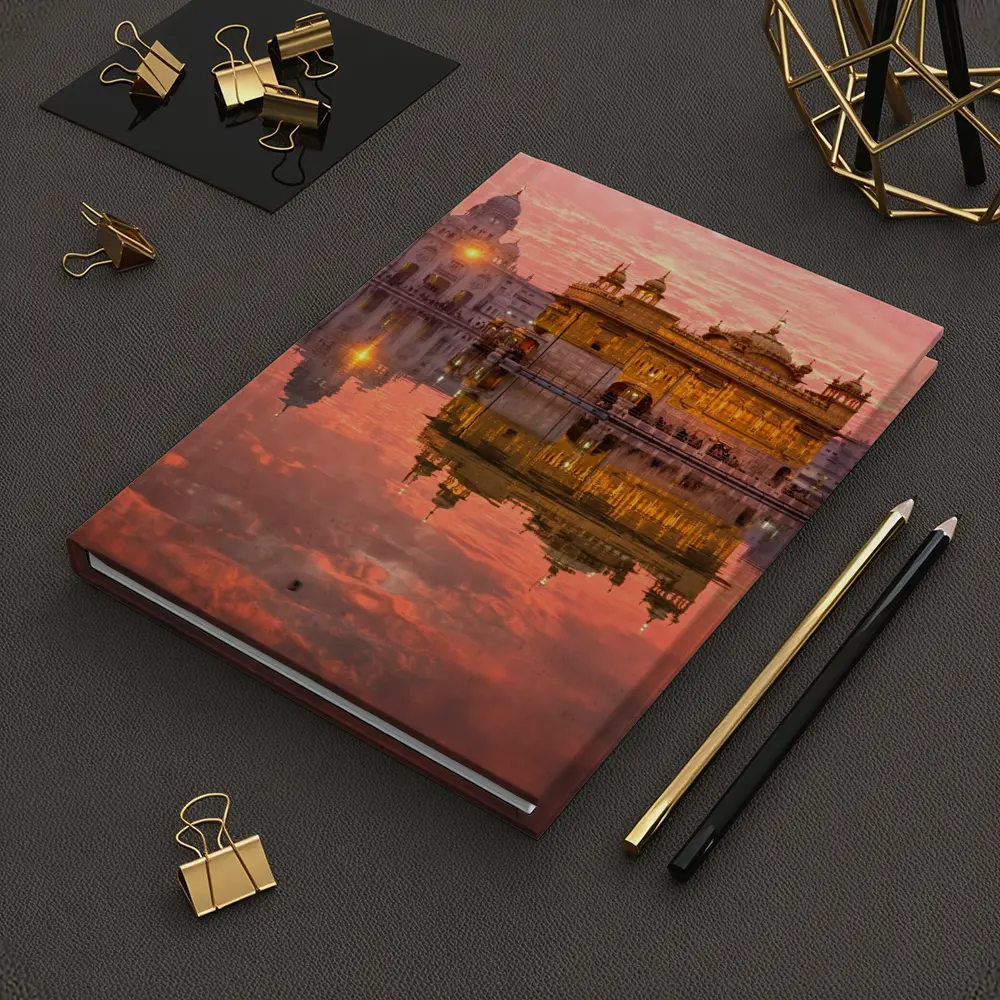 Golden Temple Amritsar Pink Sunset Reflection – Notebooks