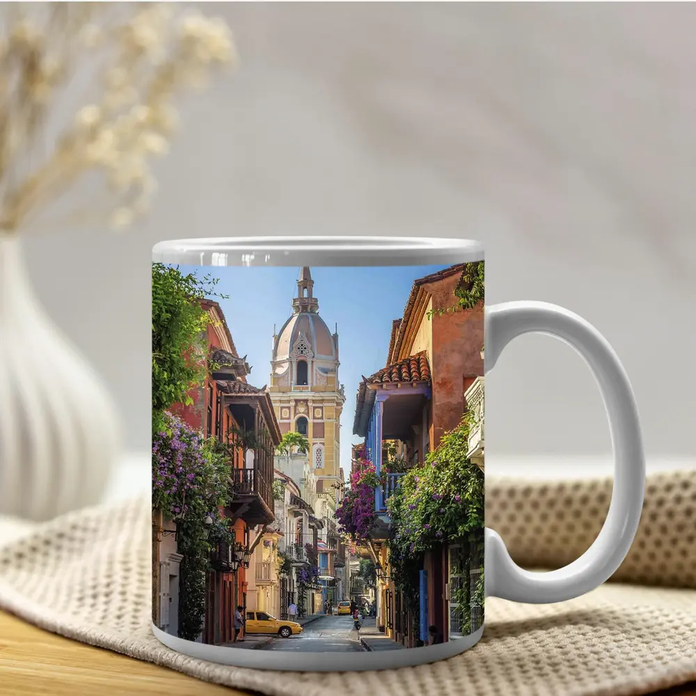 Cartagena Colombia Old Town Cathedral Street – Mugs