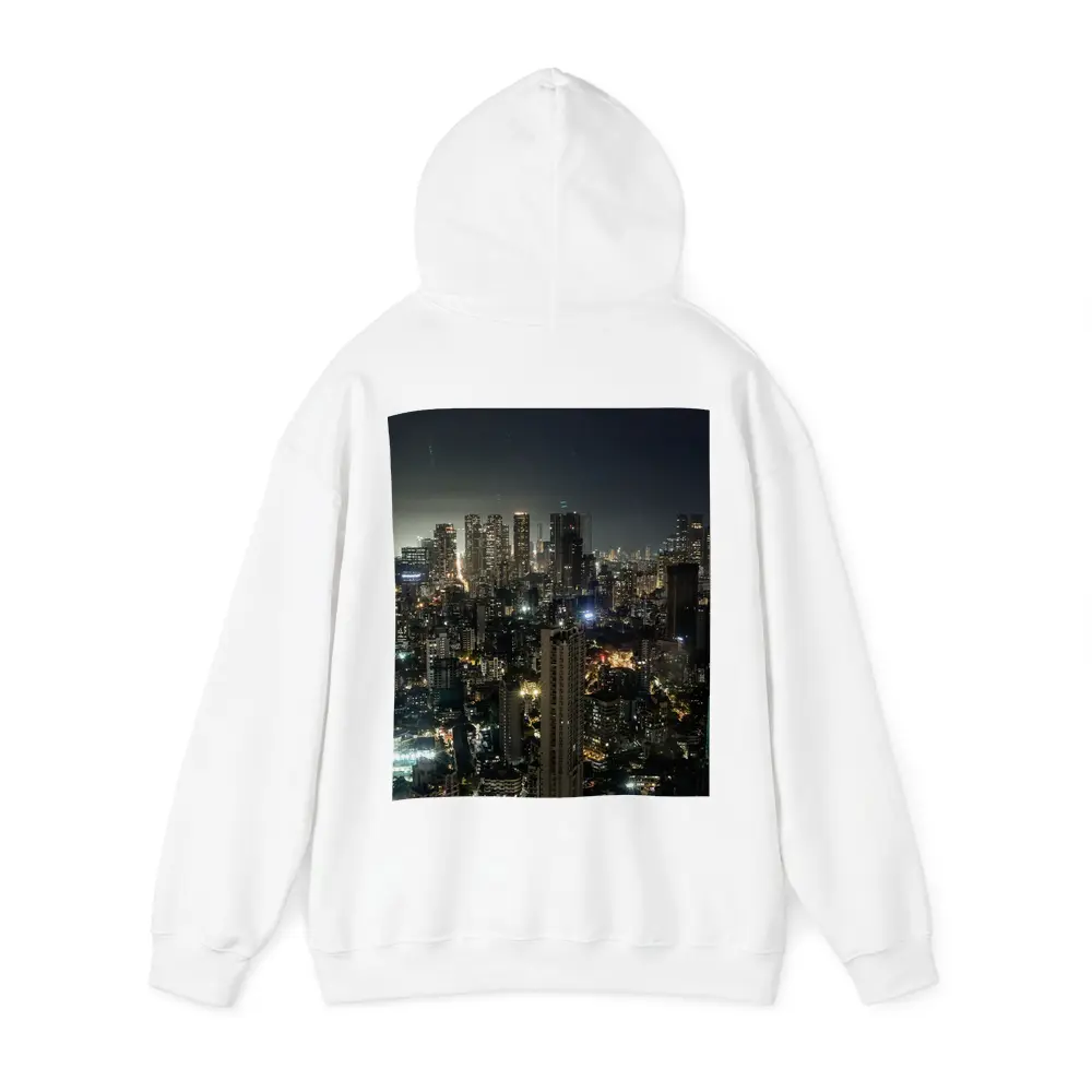 Mumbai City Skyline Glowing At Night – Hoodies