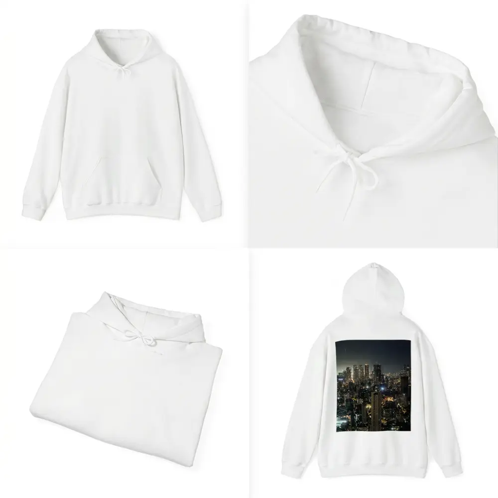 Mumbai City Skyline Glowing At Night – Hoodies