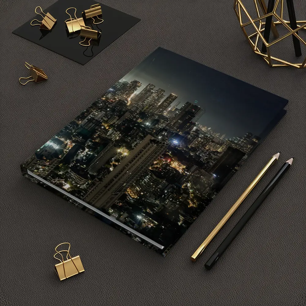 Mumbai City Skyline Glowing At Night – Notebooks