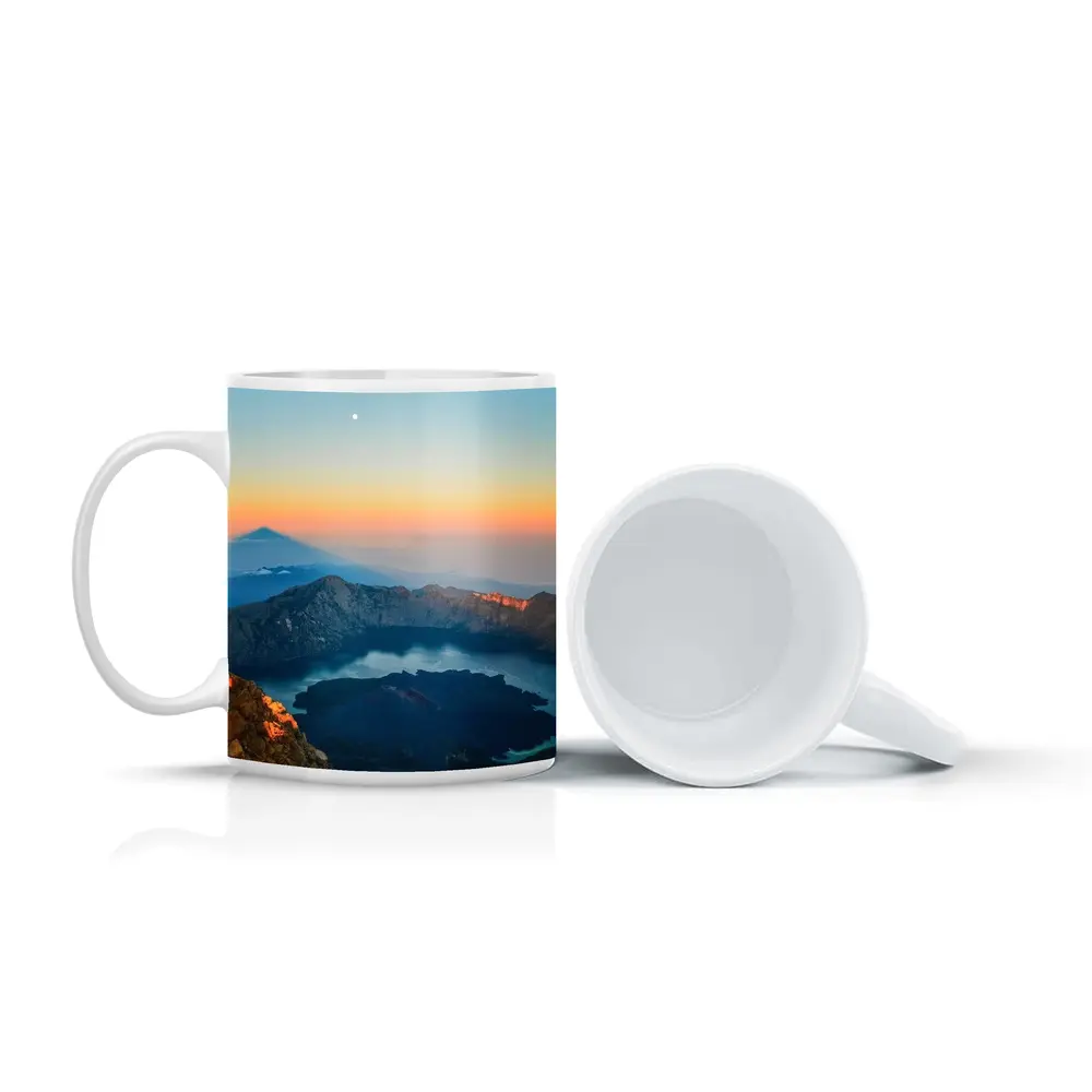 Rinjani Volcano Crater Lake Sunrise View – Mugs