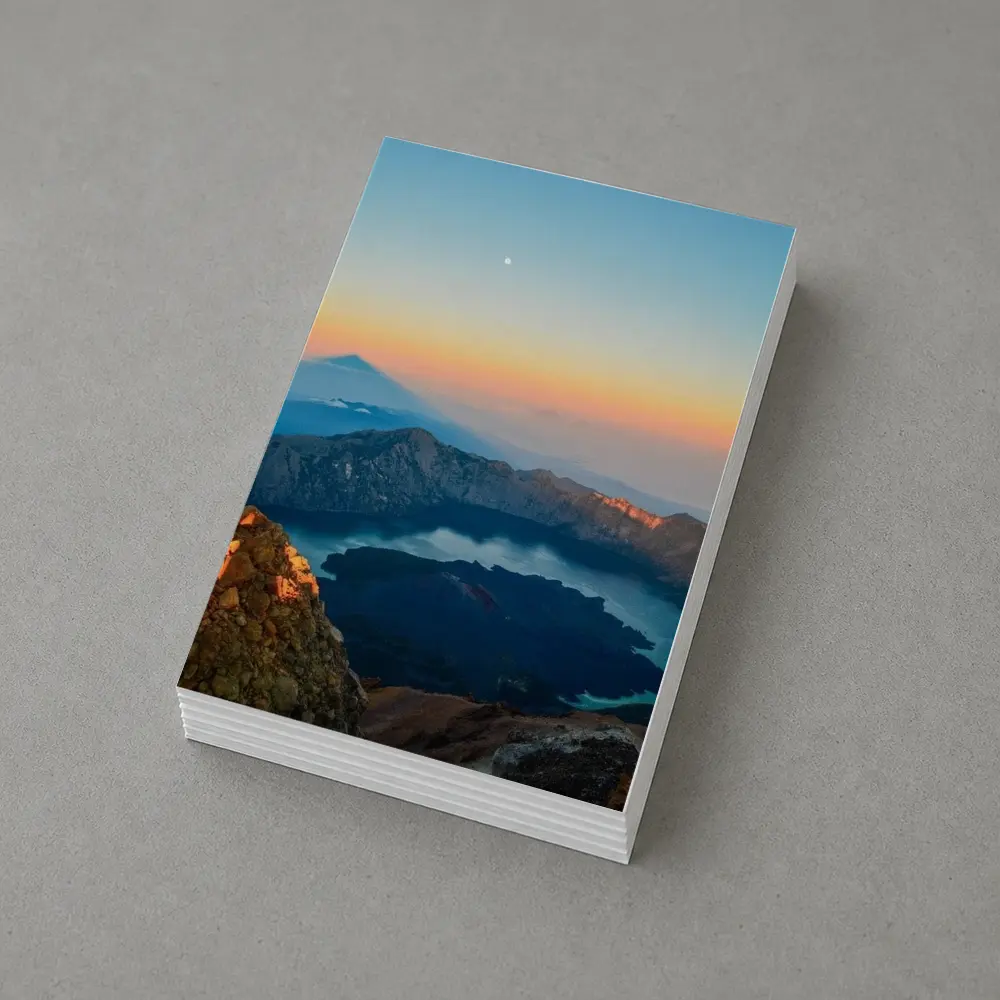 Rinjani Volcano Crater Lake Sunrise View – Postcards