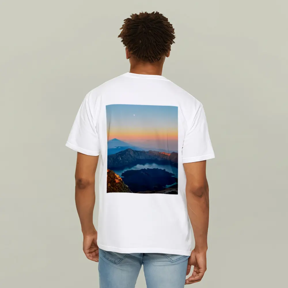 Rinjani Volcano Crater Lake Sunrise View – T-Shirts