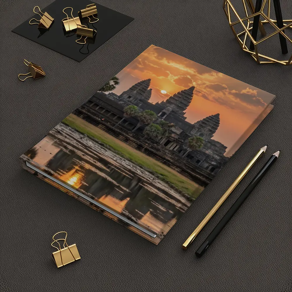 Angkor Wat Temple Sunset Reflection Cambodia – Notebooks