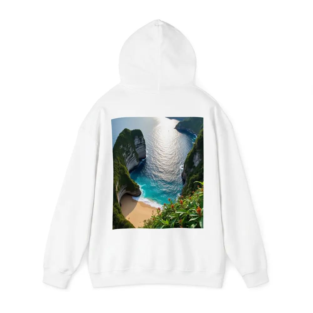 Tropical Cliffside Beach Turquoise Ocean View – Hoodies