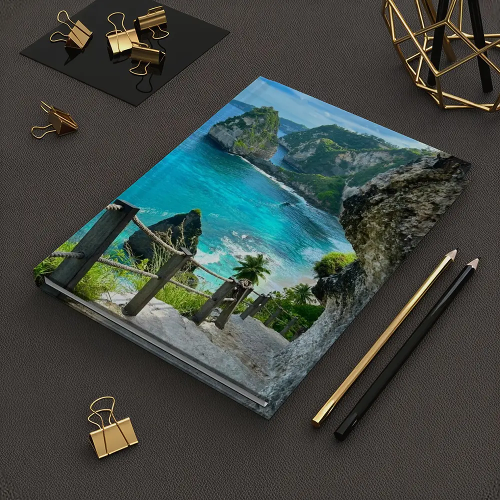 Tropical Cliffside Steps Leading To Ocean – Notebooks