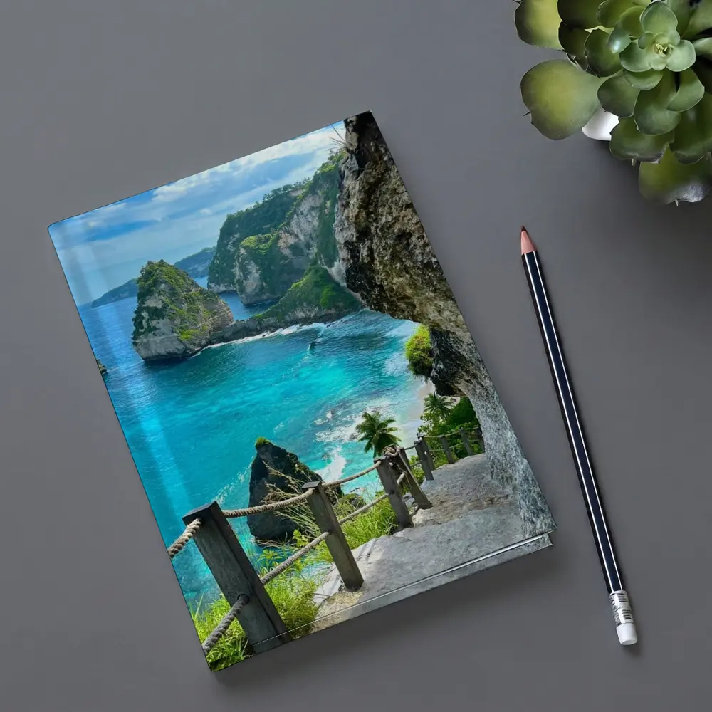 Tropical Cliffside Steps Leading To Ocean – Notebooks