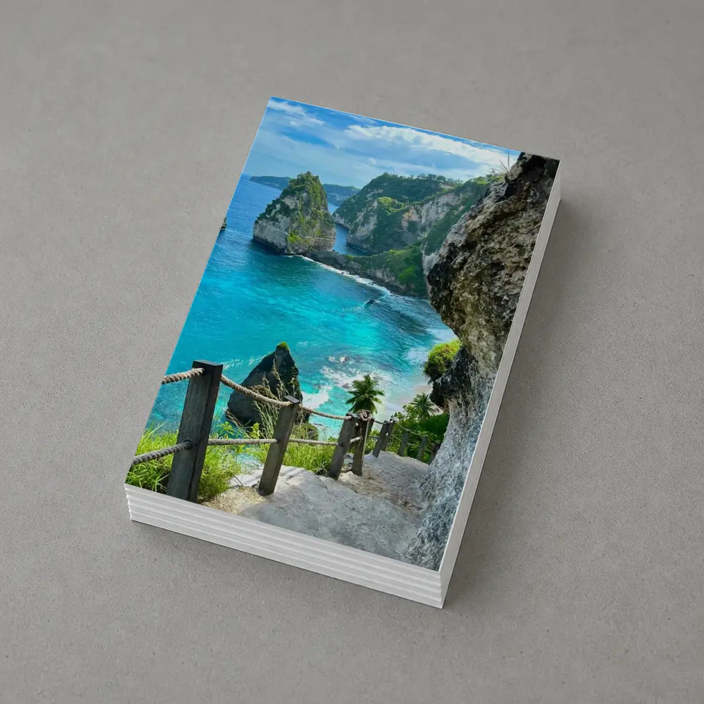 Tropical Cliffside Steps Leading To Ocean – Postcards