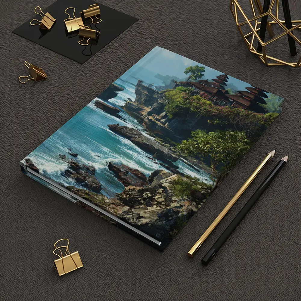 Tanah Lot Temple Bali Coastal Cliffside View – Notebooks