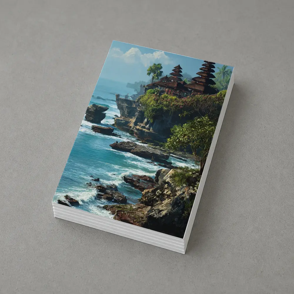Tanah Lot Temple Bali Coastal Cliffside View – Postcards