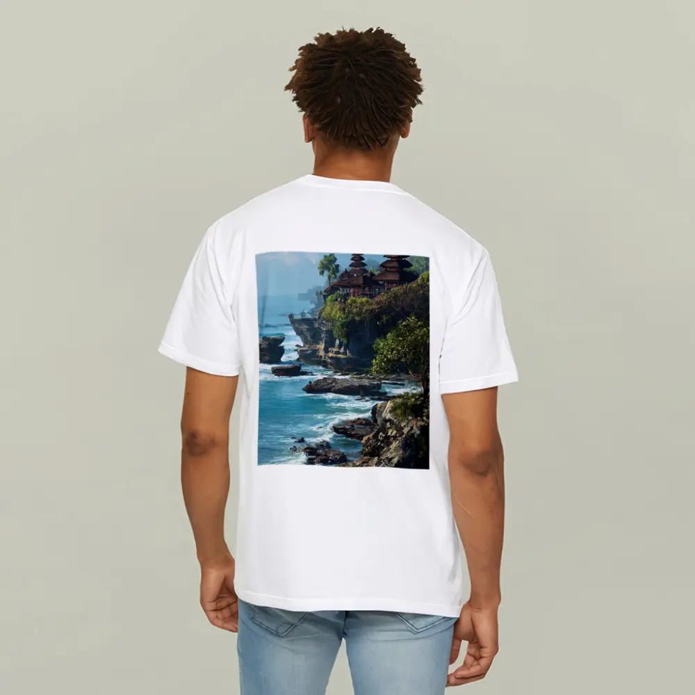 Tanah Lot Temple Bali Coastal Cliffside View – T-Shirts