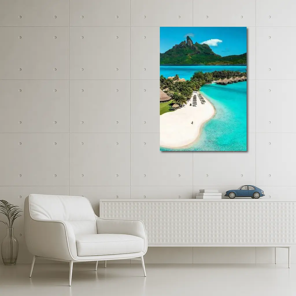 Bora Bora Tropical Beach Crystal Blue Lagoon – Wall Art