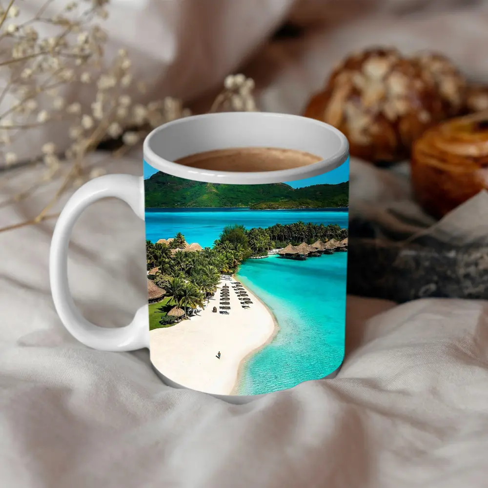 Bora Bora Tropical Beach Crystal Blue Lagoon – Mugs