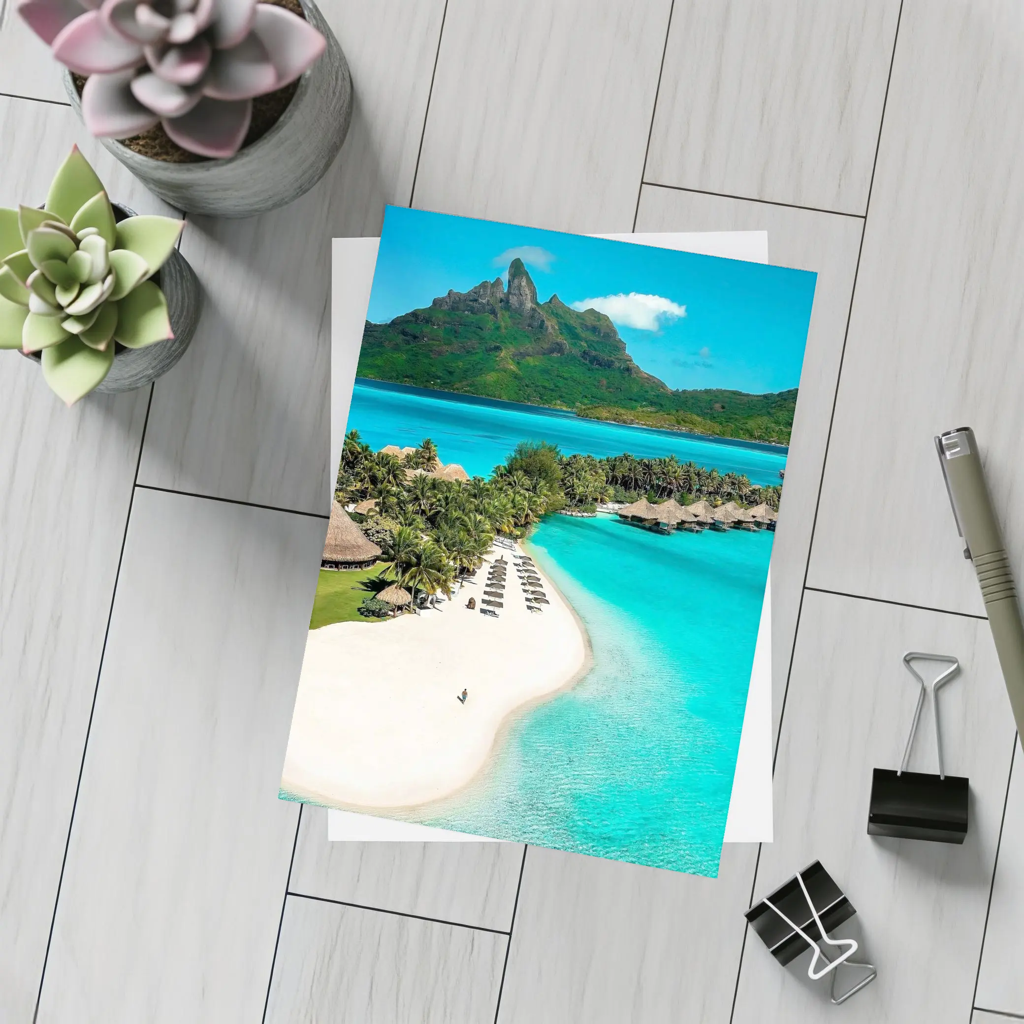 Bora Bora Tropical Beach Crystal Blue Lagoon – Postcards