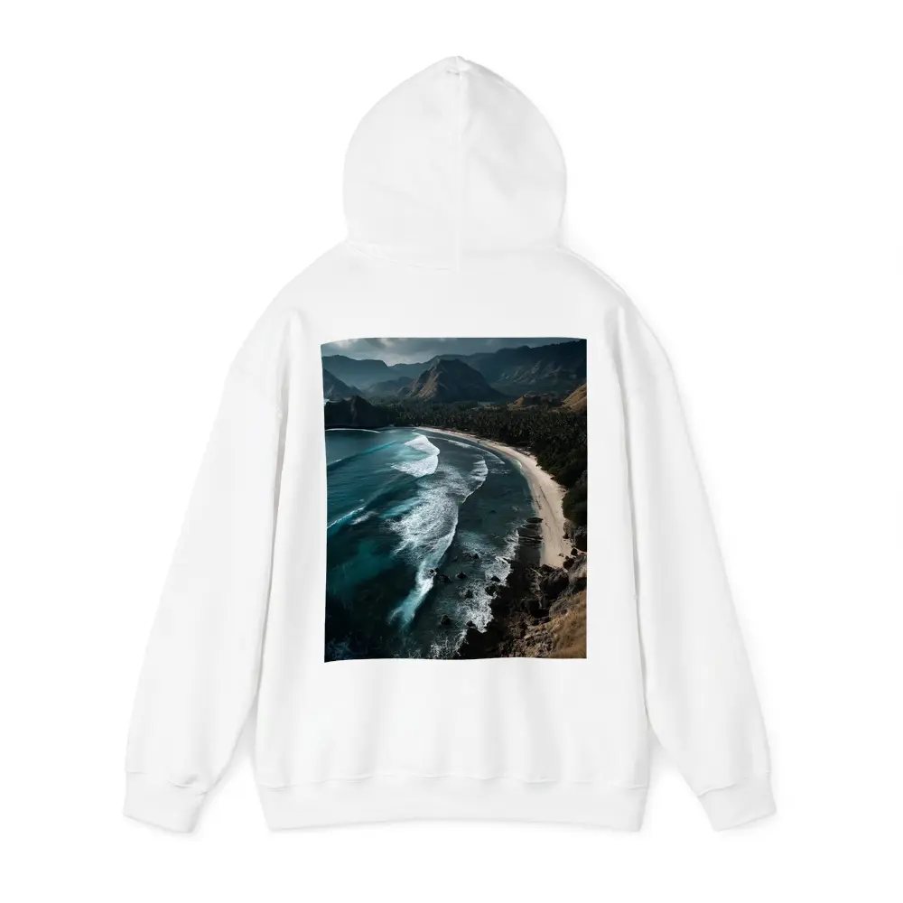 Tropical Beach Cove Aerial Cliffside View – Hoodies