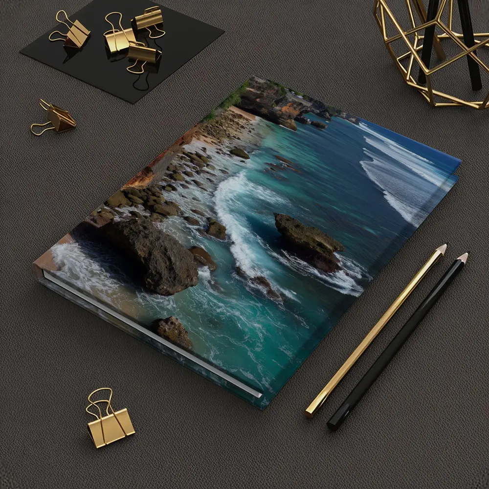 Bali Cliffside Turquoise Ocean Rocky Beach – Notebooks