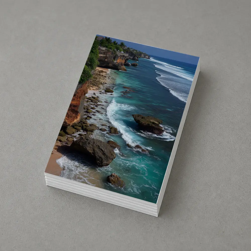 Bali Cliffside Turquoise Ocean Rocky Beach – Postcards