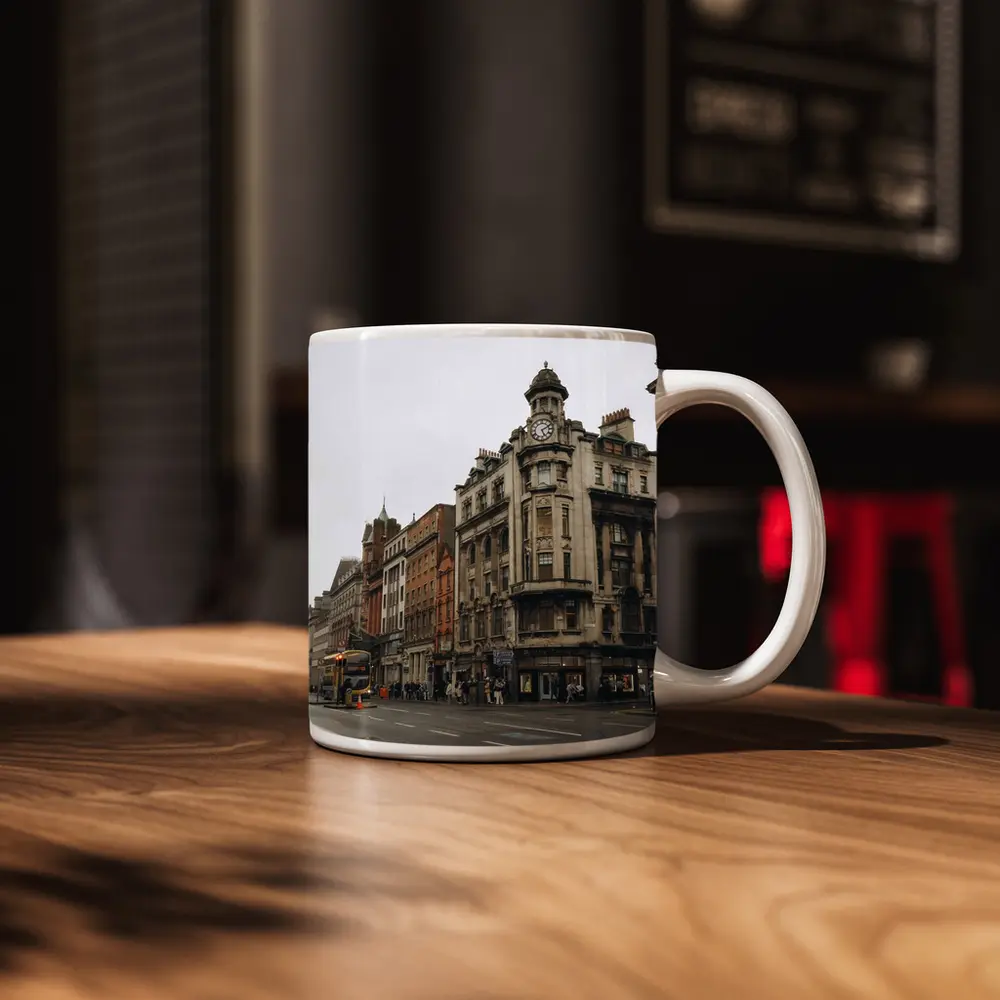 Dublin City Street Victorian Architecture Overcast – Mugs