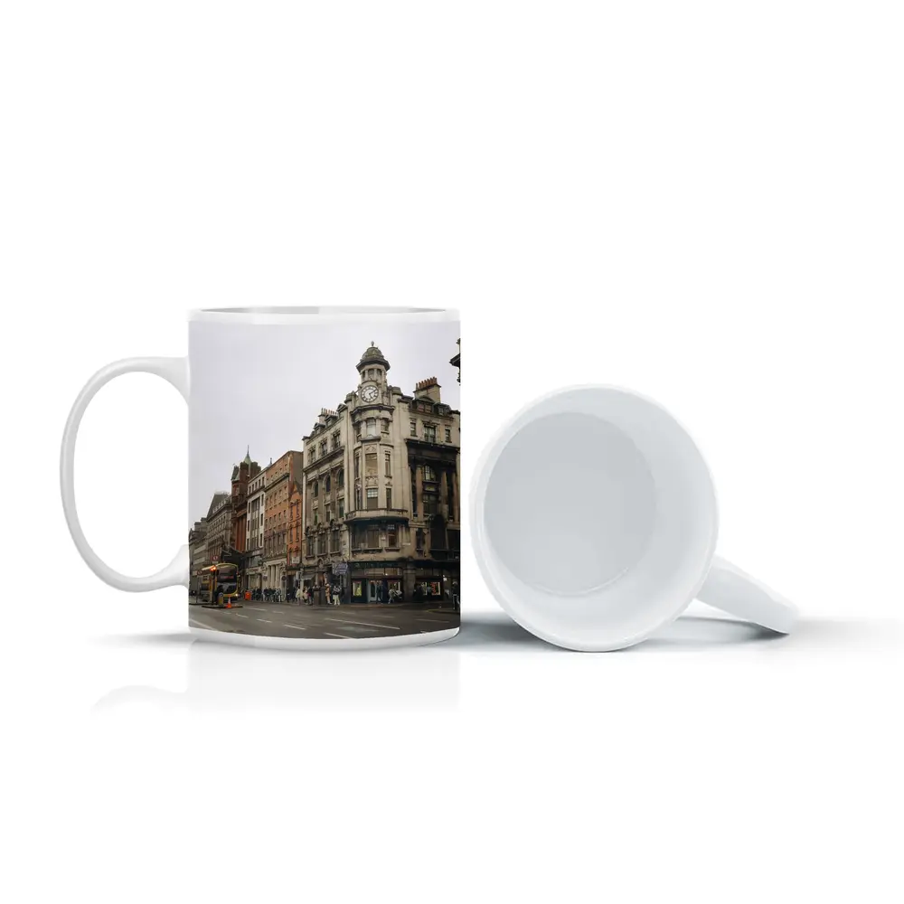 Dublin City Street Victorian Architecture Overcast – Mugs