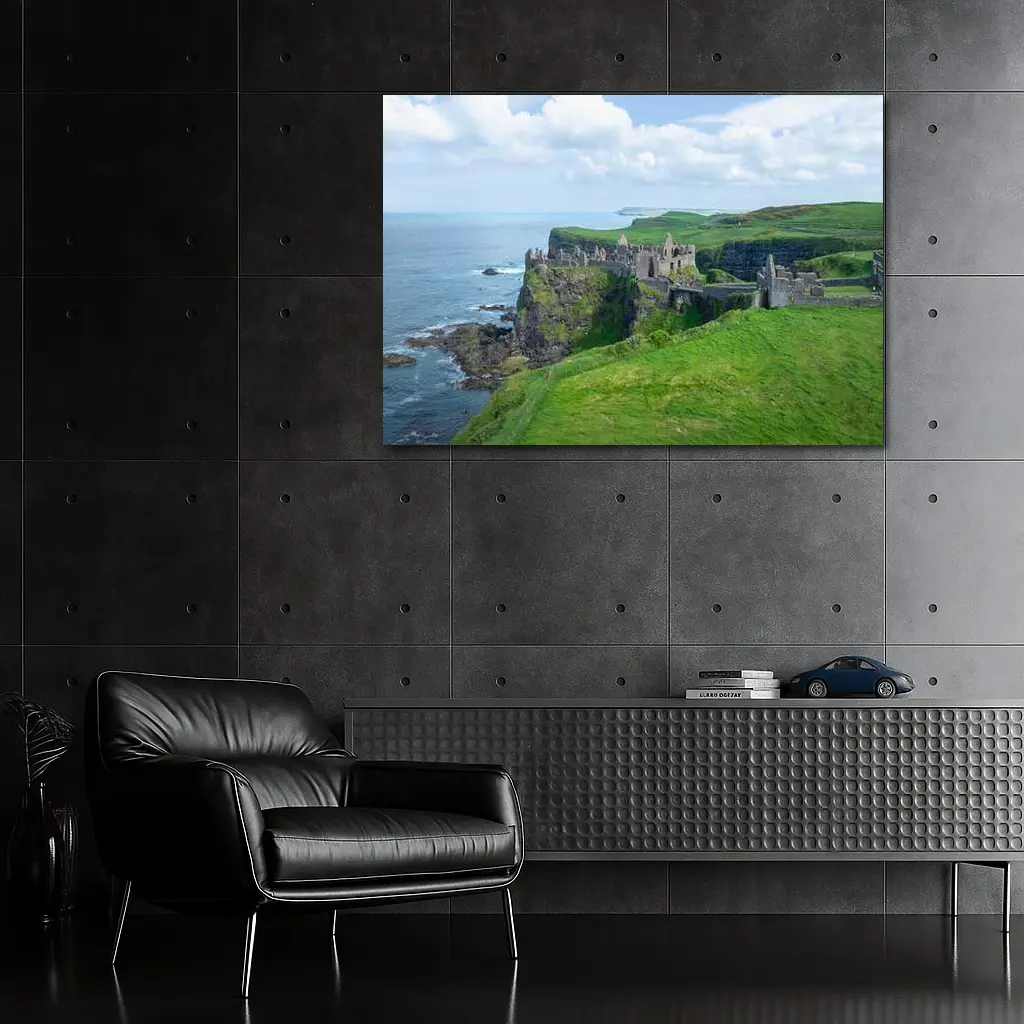 Dunluce Castle Ruins Irish Coastal Cliffs – Wall Art
