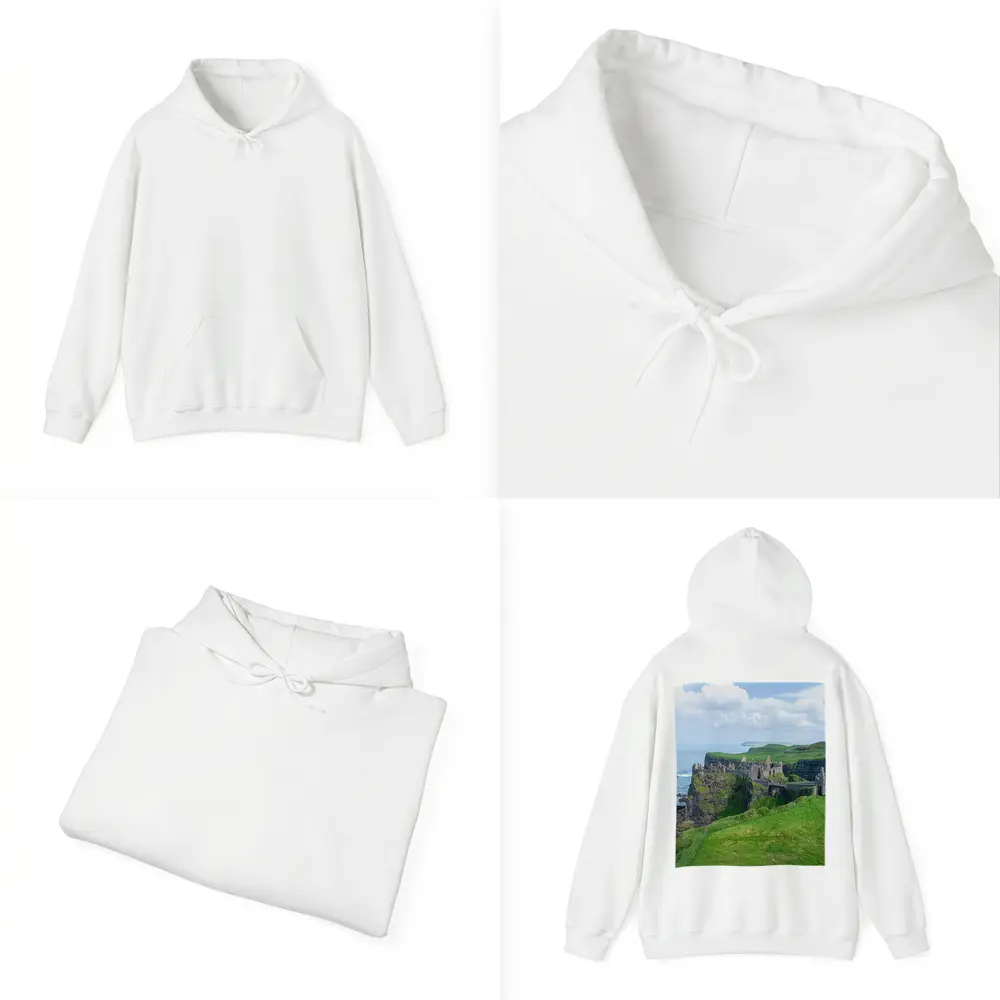 Dunluce Castle Ruins Irish Coastal Cliffs – Hoodies