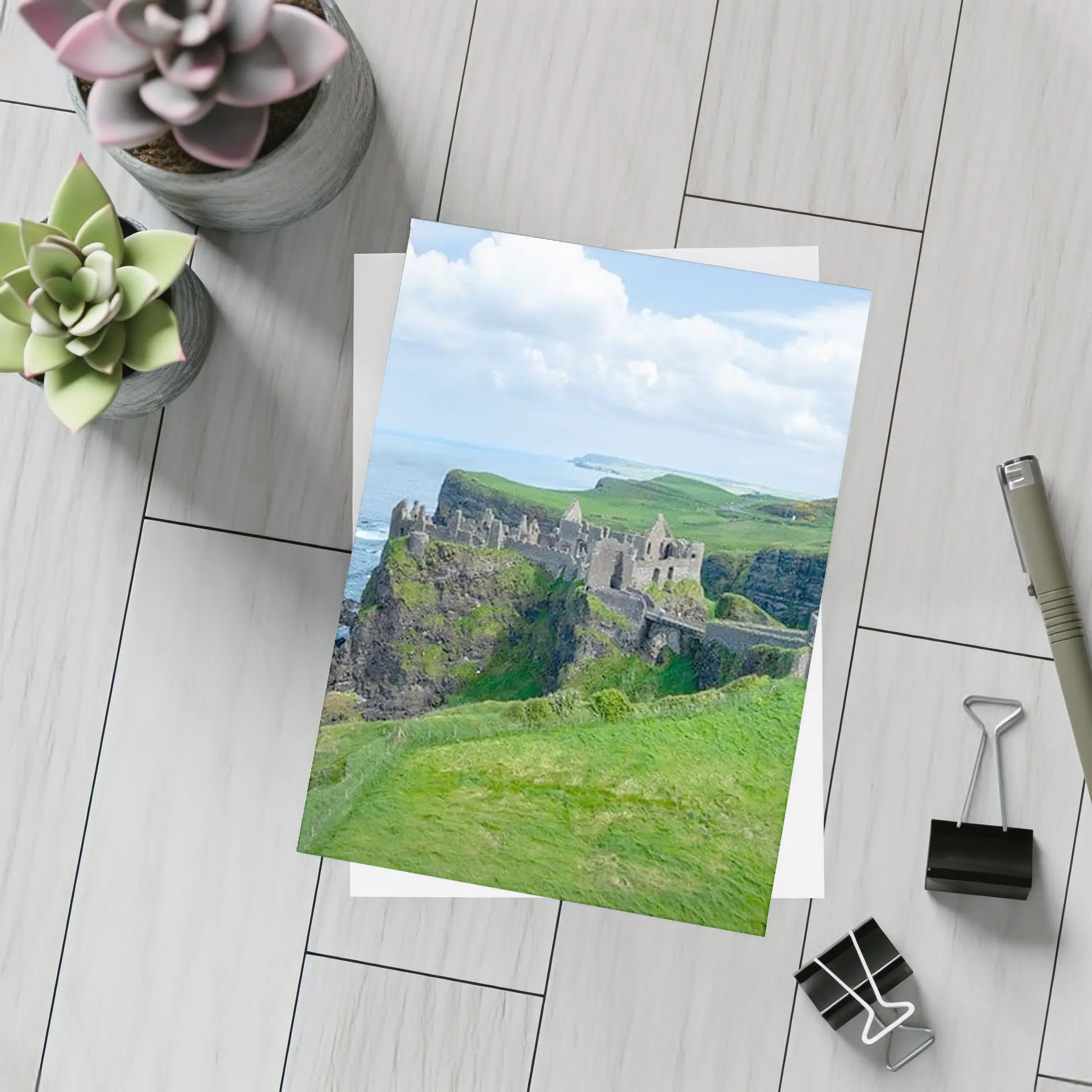 Dunluce Castle Ruins Irish Coastal Cliffs – Postcards