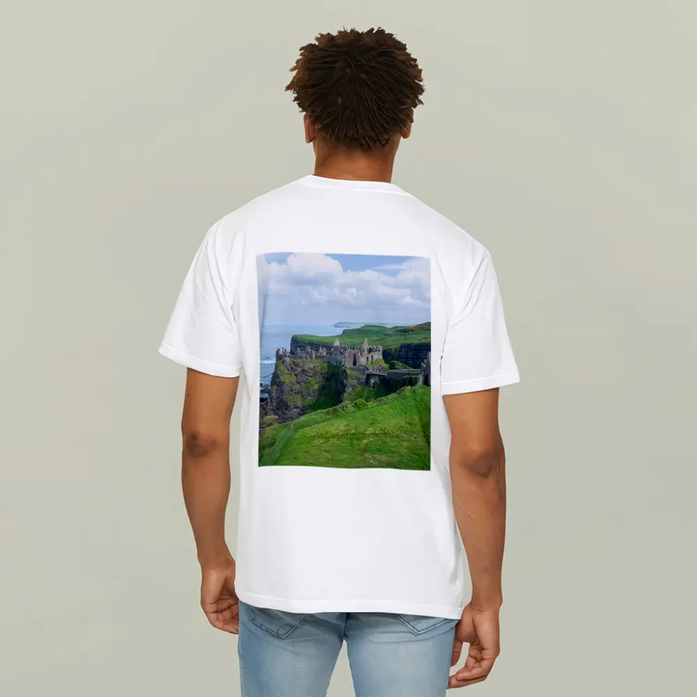 Dunluce Castle Ruins Irish Coastal Cliffs – T-Shirts