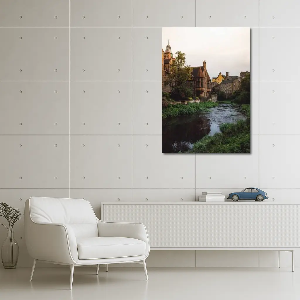 Dean Village River Edinburgh Scotland Stone Buildings – Wall Art